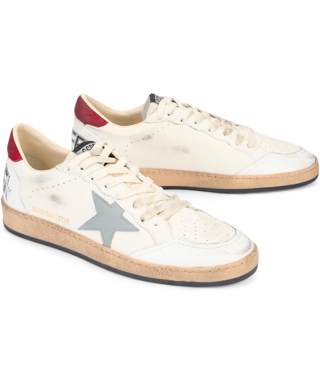 GOLDEN GOOSE DELUXE BRAND Белые кожаные низкие кроссовки / кеды, фото 3