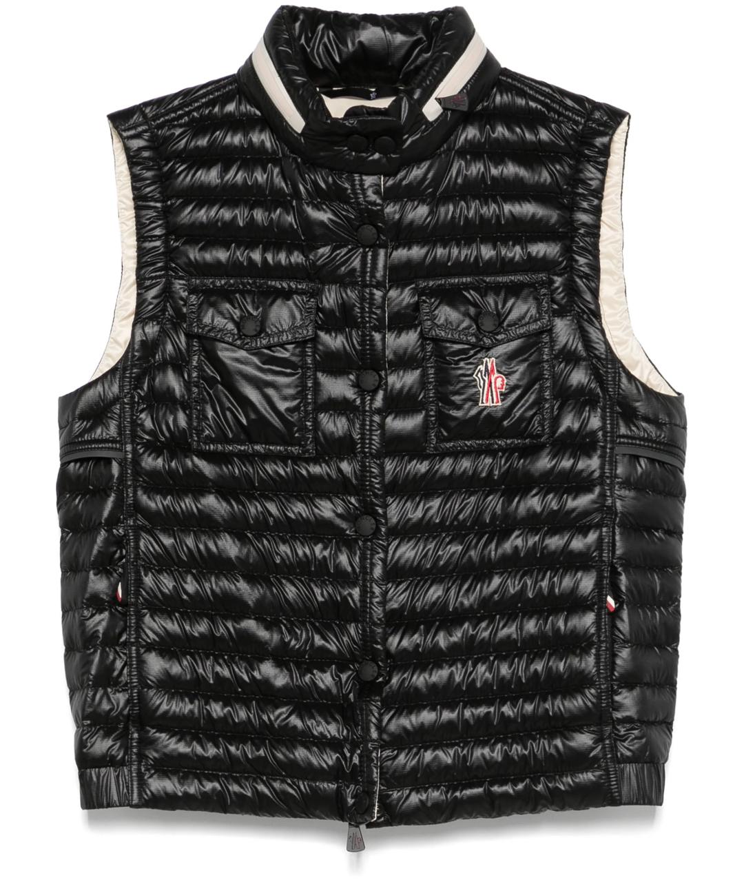 MONCLER Черный полиамидовый жилет, фото 1