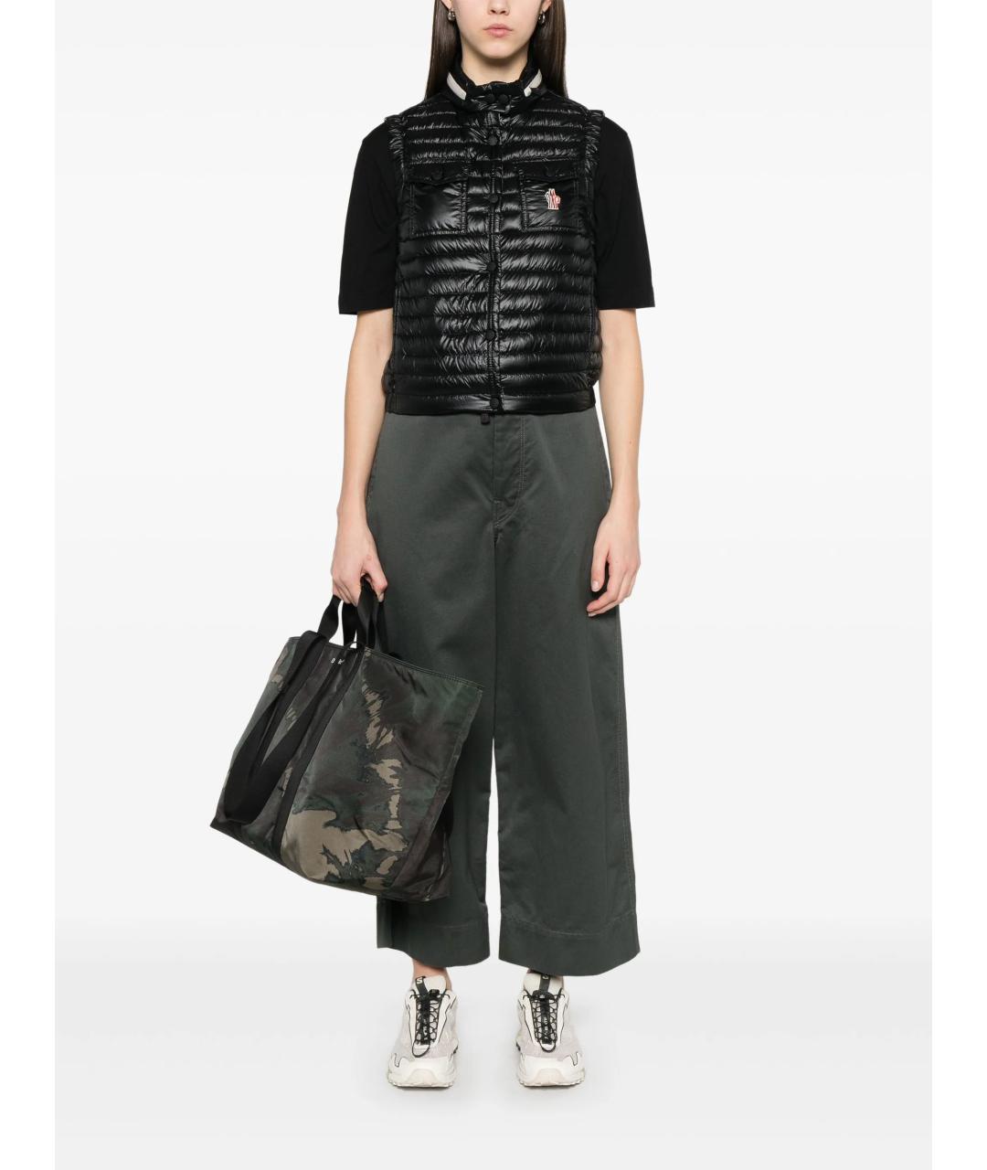 MONCLER Черный полиамидовый жилет, фото 3