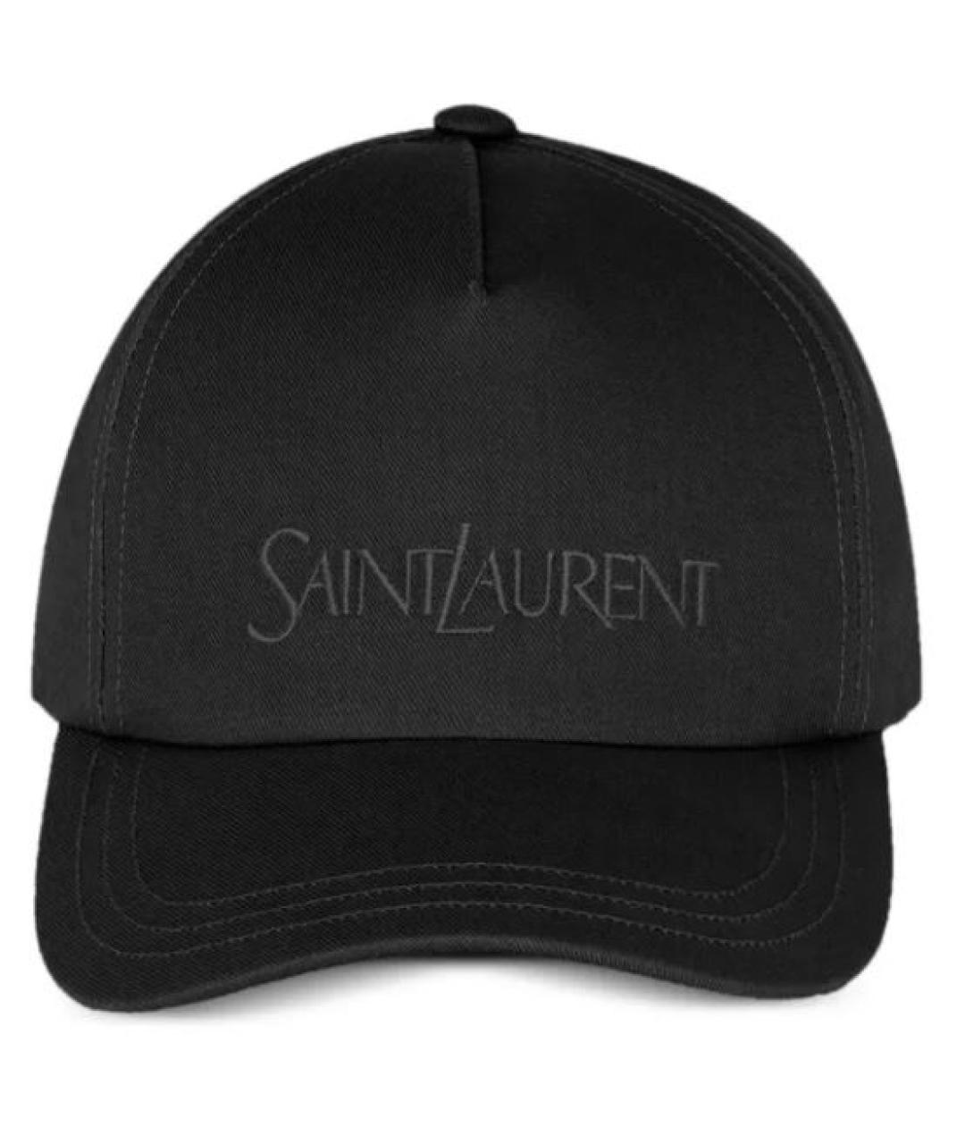 SAINT LAURENT Черная хлопковая кепка/бейсболка, фото 1