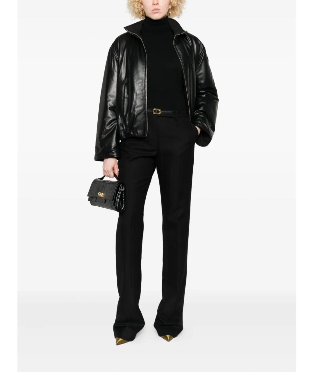 TOM FORD Черные шерстяные прямые брюки, фото 5