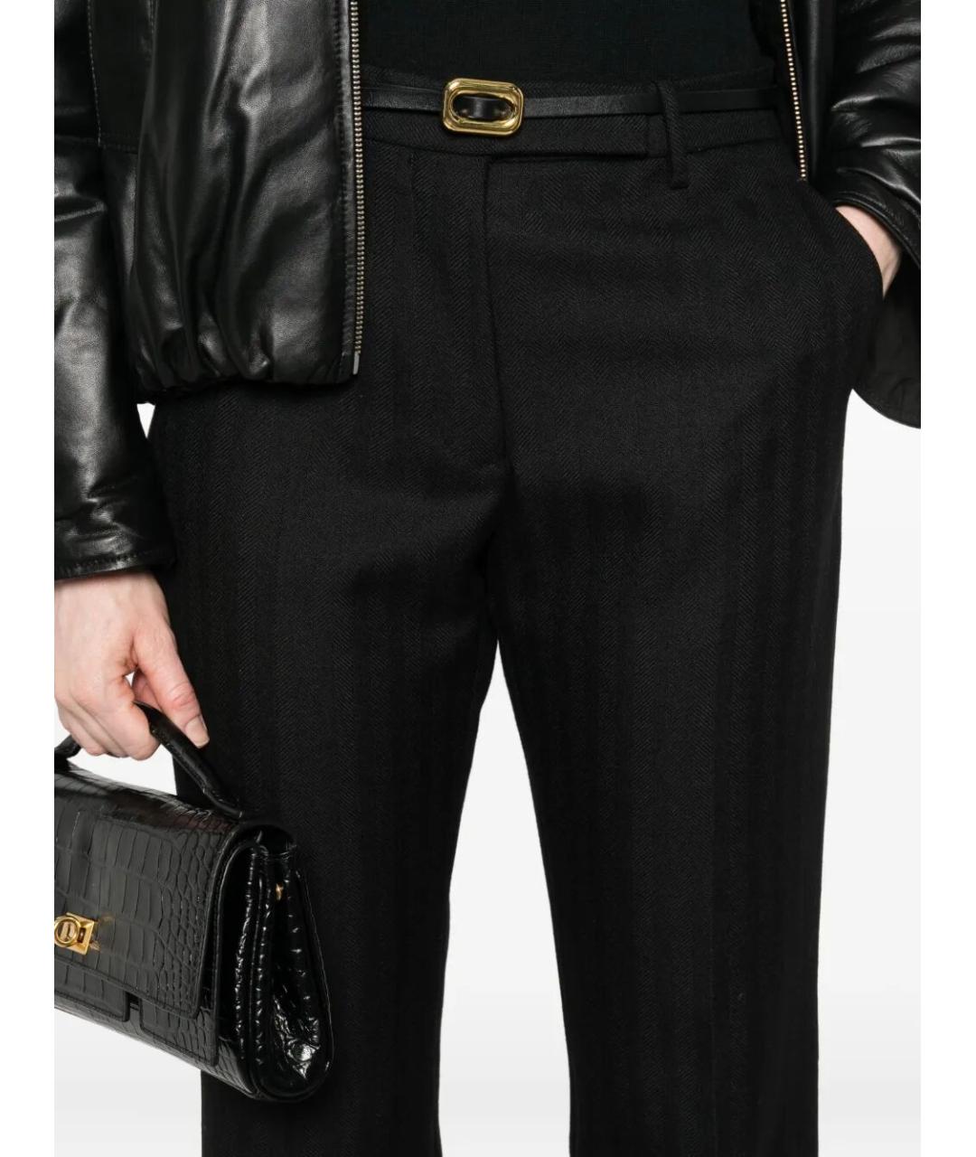 TOM FORD Черные шерстяные прямые брюки, фото 4