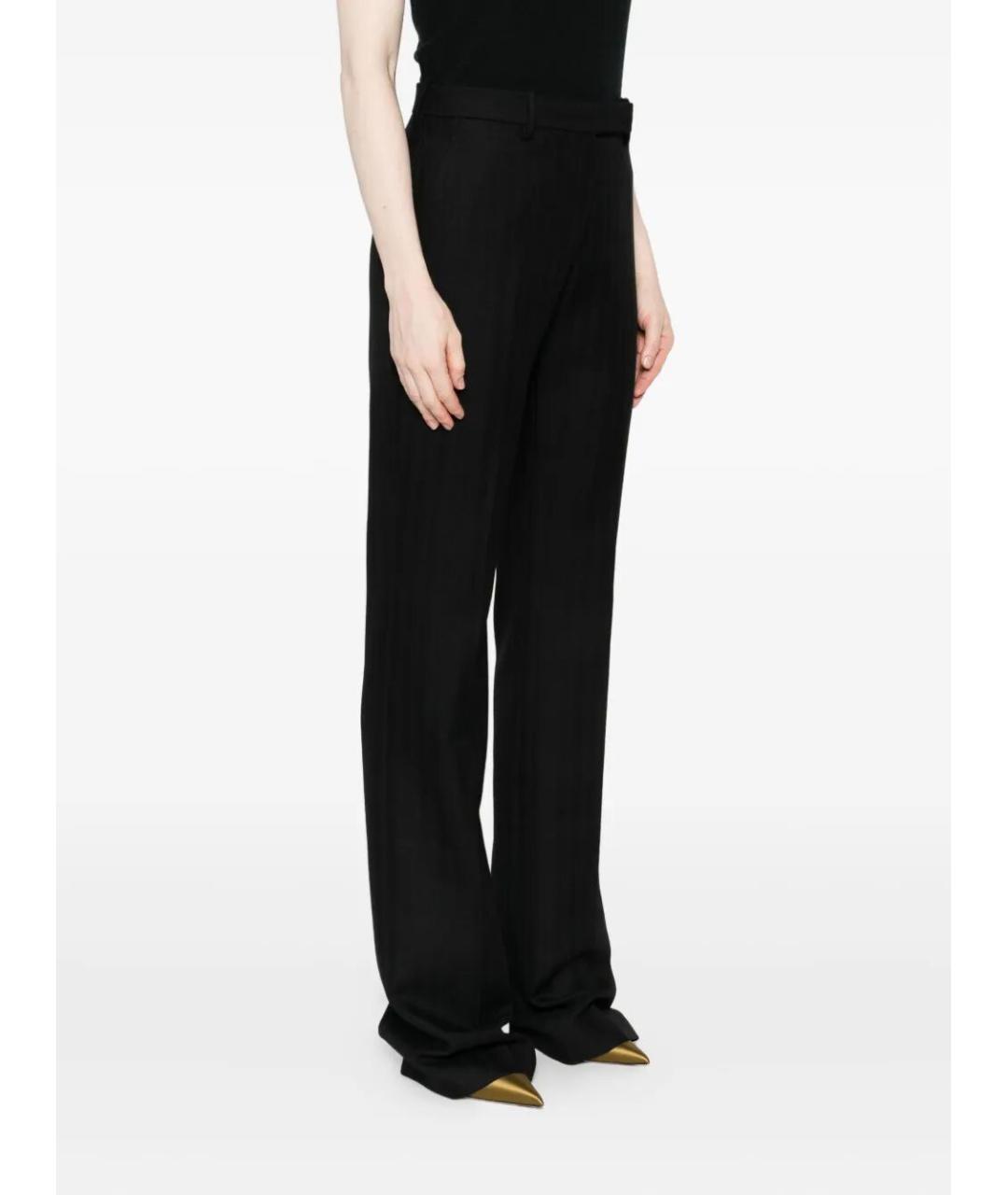 TOM FORD Черные шерстяные прямые брюки, фото 2