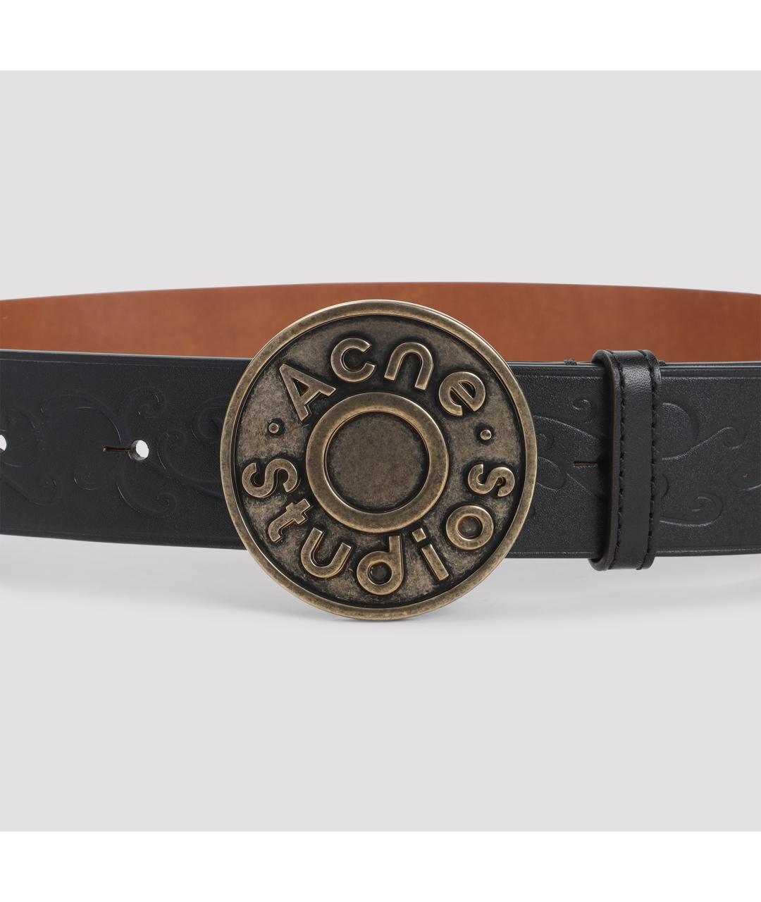 ACNE STUDIOS Черный кожаный ремень, фото 3