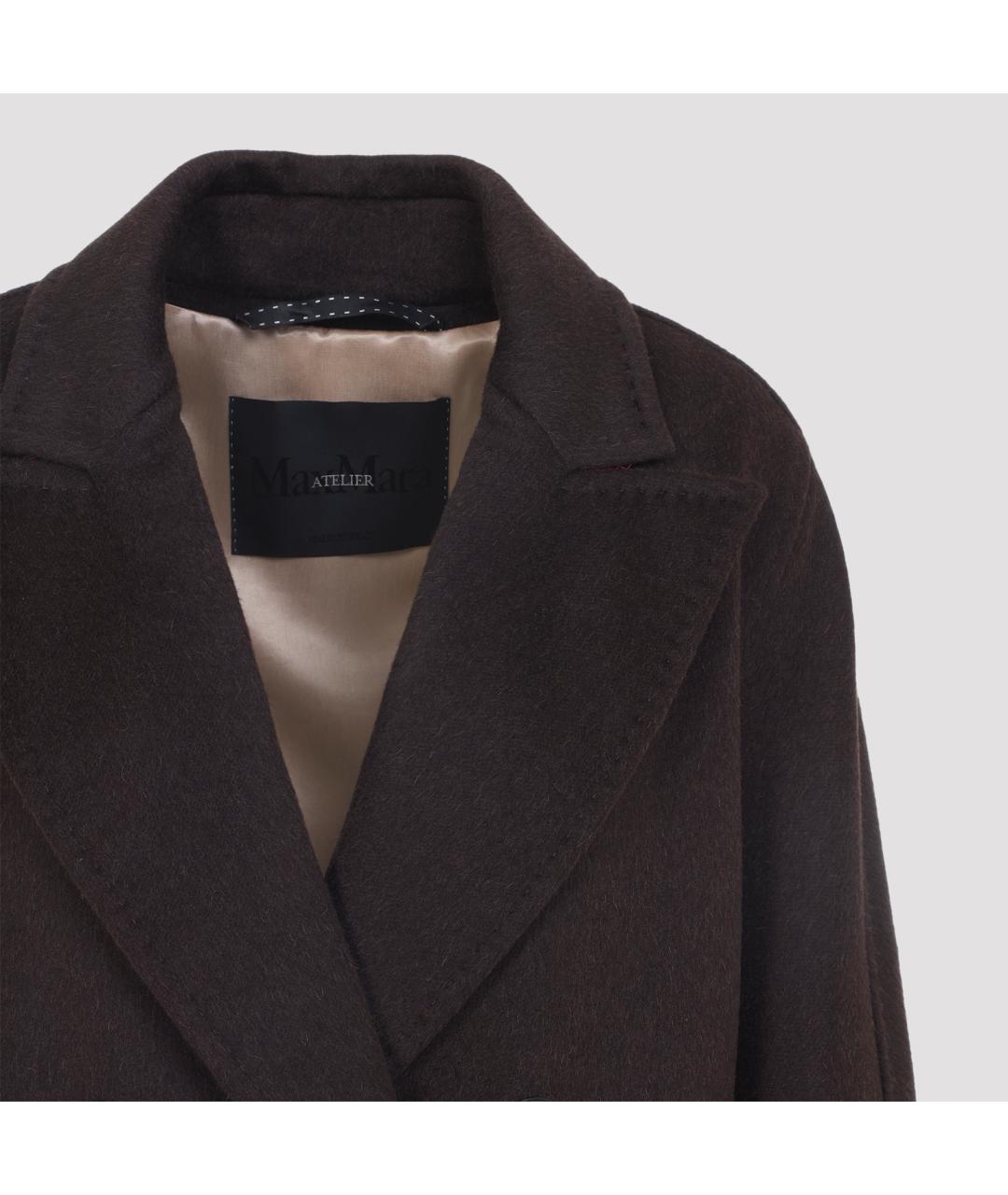 MAX MARA Коричневое кашемировое пальто, фото 5