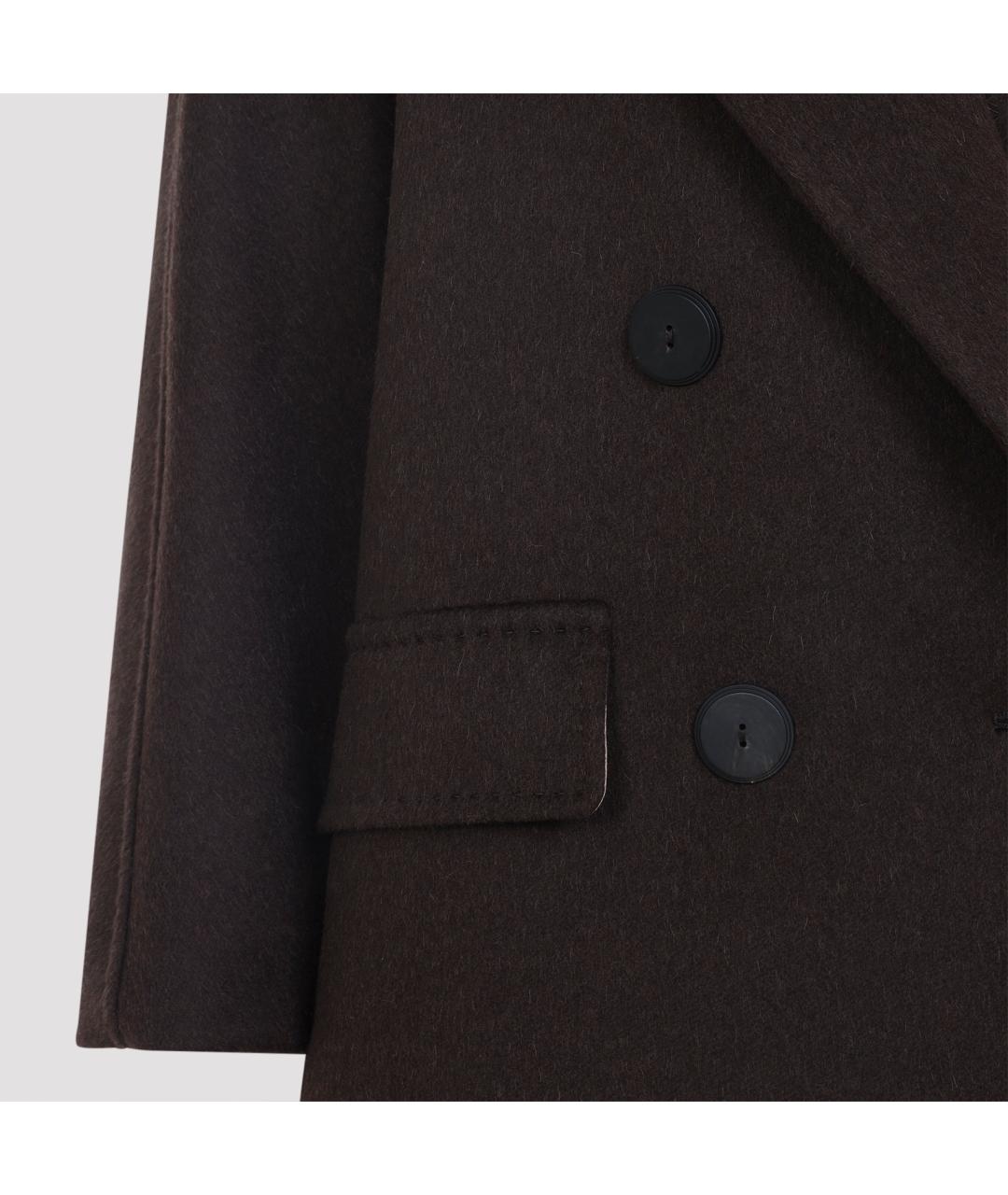 MAX MARA Коричневое кашемировое пальто, фото 4