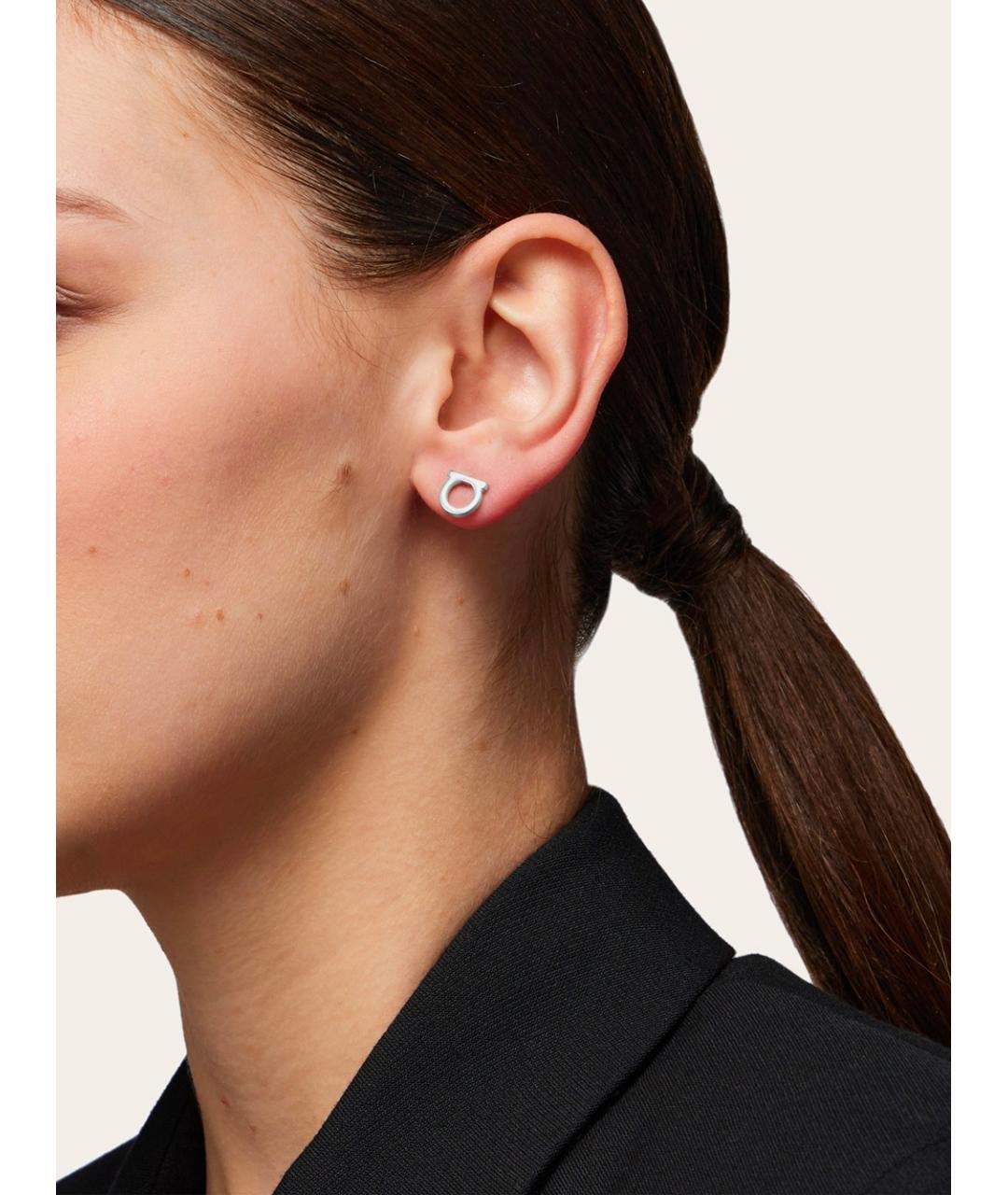 FERRAGAMO Серебряные латунные серьги, фото 3