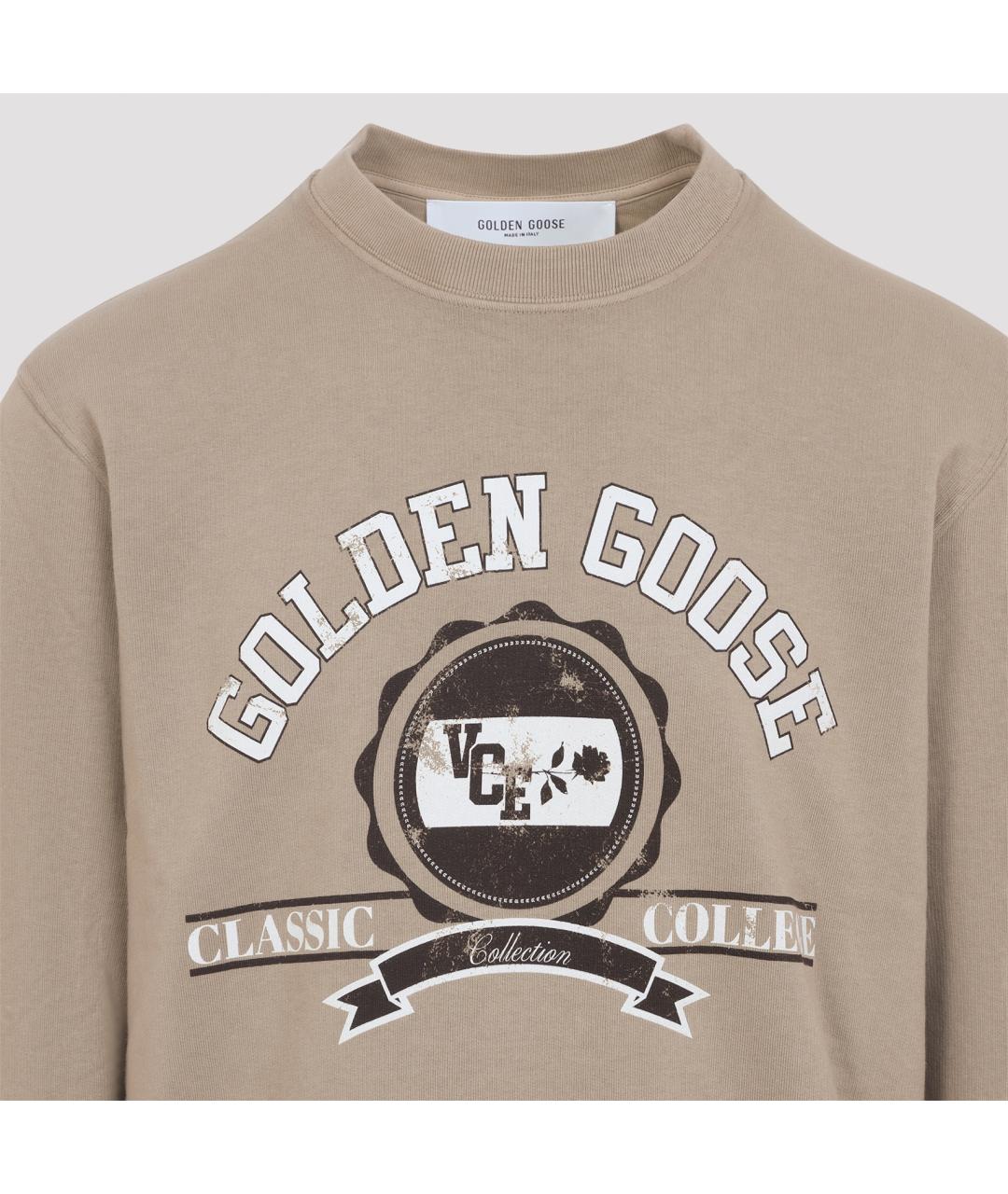 GOLDEN GOOSE DELUXE BRAND Бежевый хлопковый джемпер / свитер, фото 3
