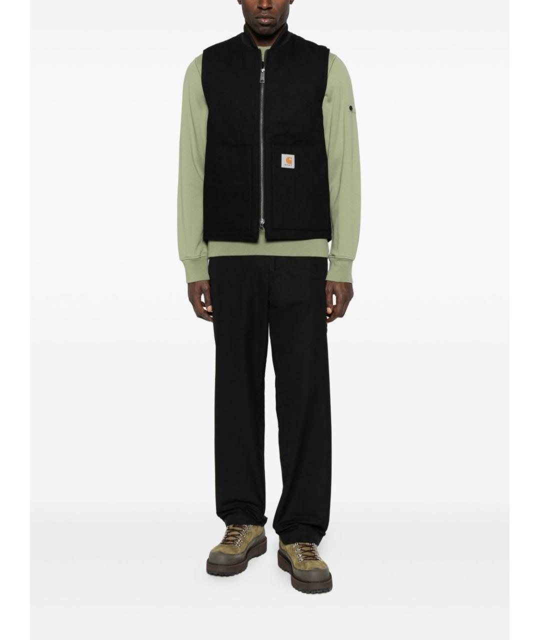 CARHARTT WIP Черная хлопковая жилетка, фото 4