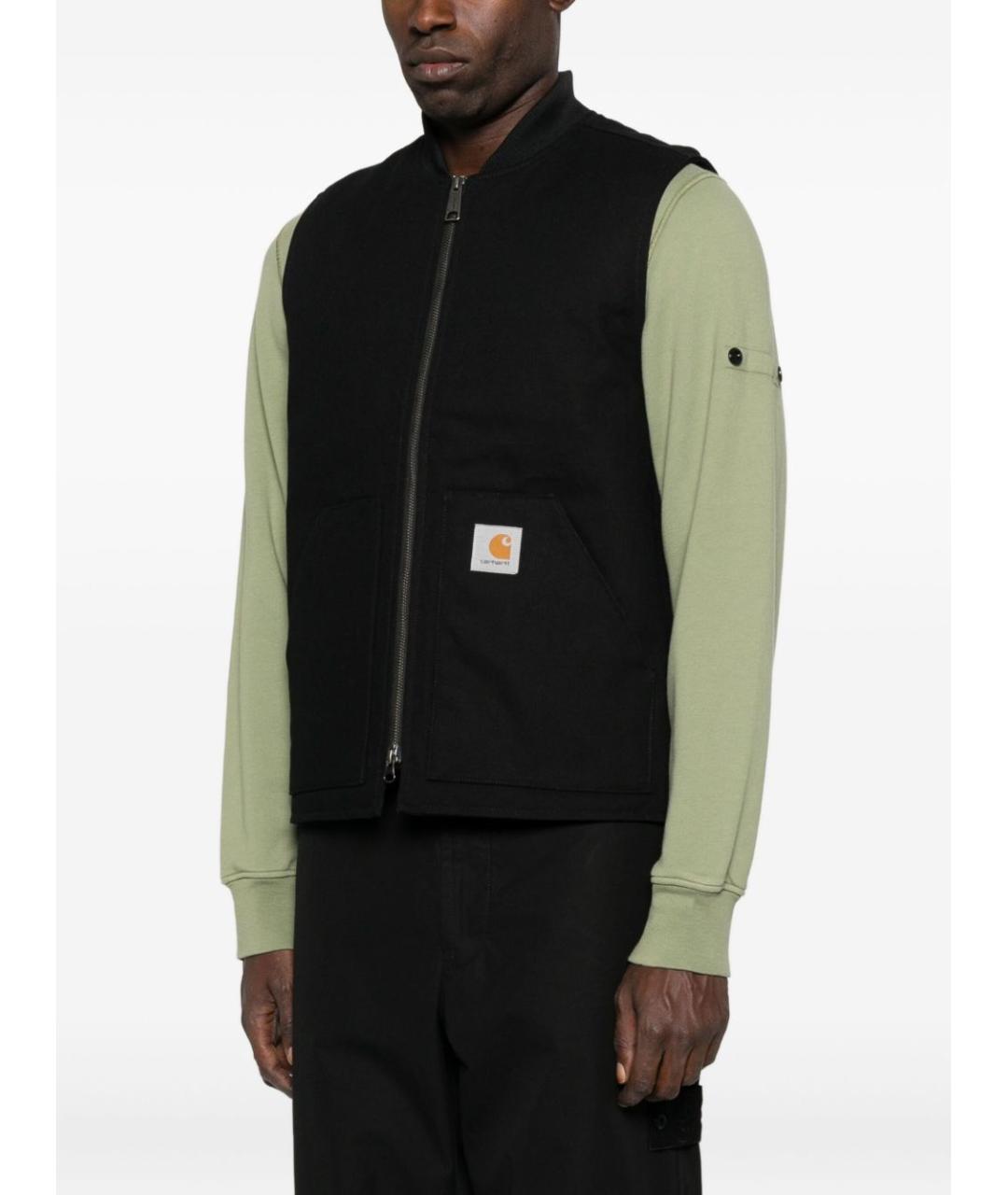 CARHARTT WIP Черная хлопковая жилетка, фото 3