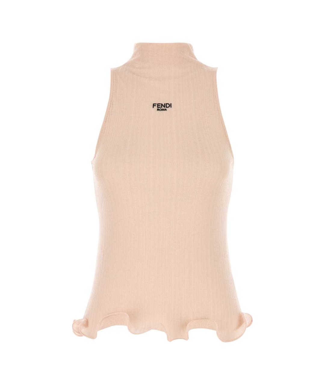 FENDI Белая шерстяная майка, фото 1
