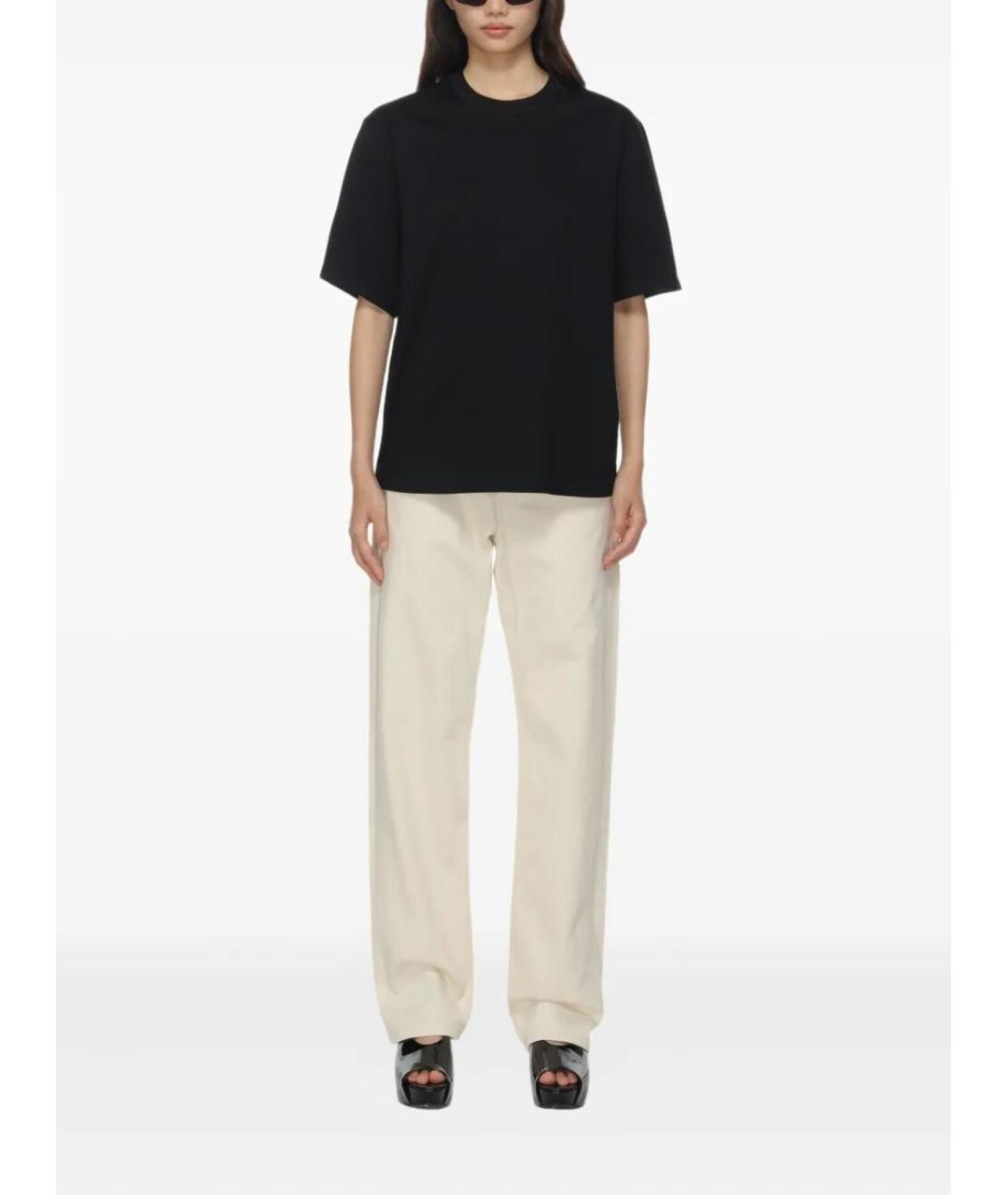 Carven Черная хлопковая футболка, фото 4