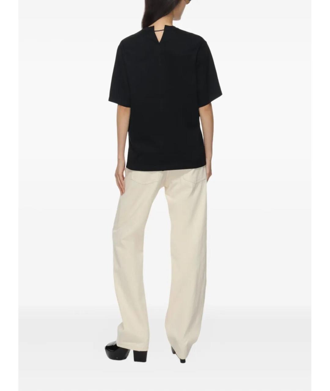 Carven Черная хлопковая футболка, фото 5