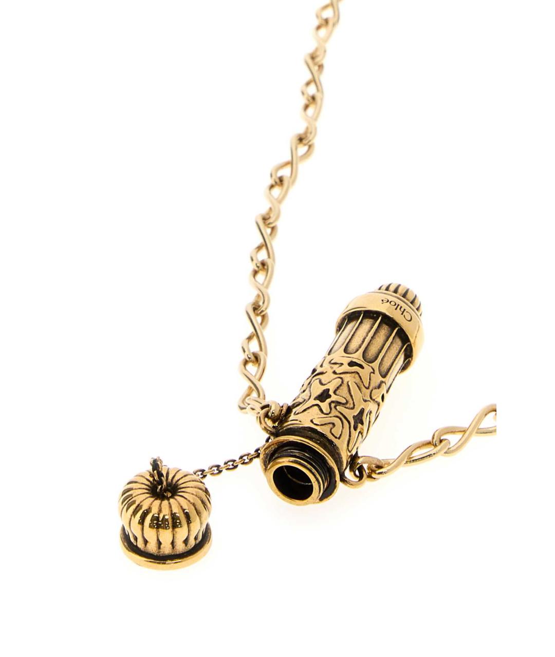 CHLOE Золотая металлическая подвеска, фото 2