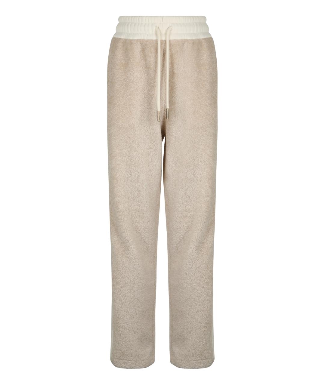 MONCLER Бежевые прямые брюки, фото 1