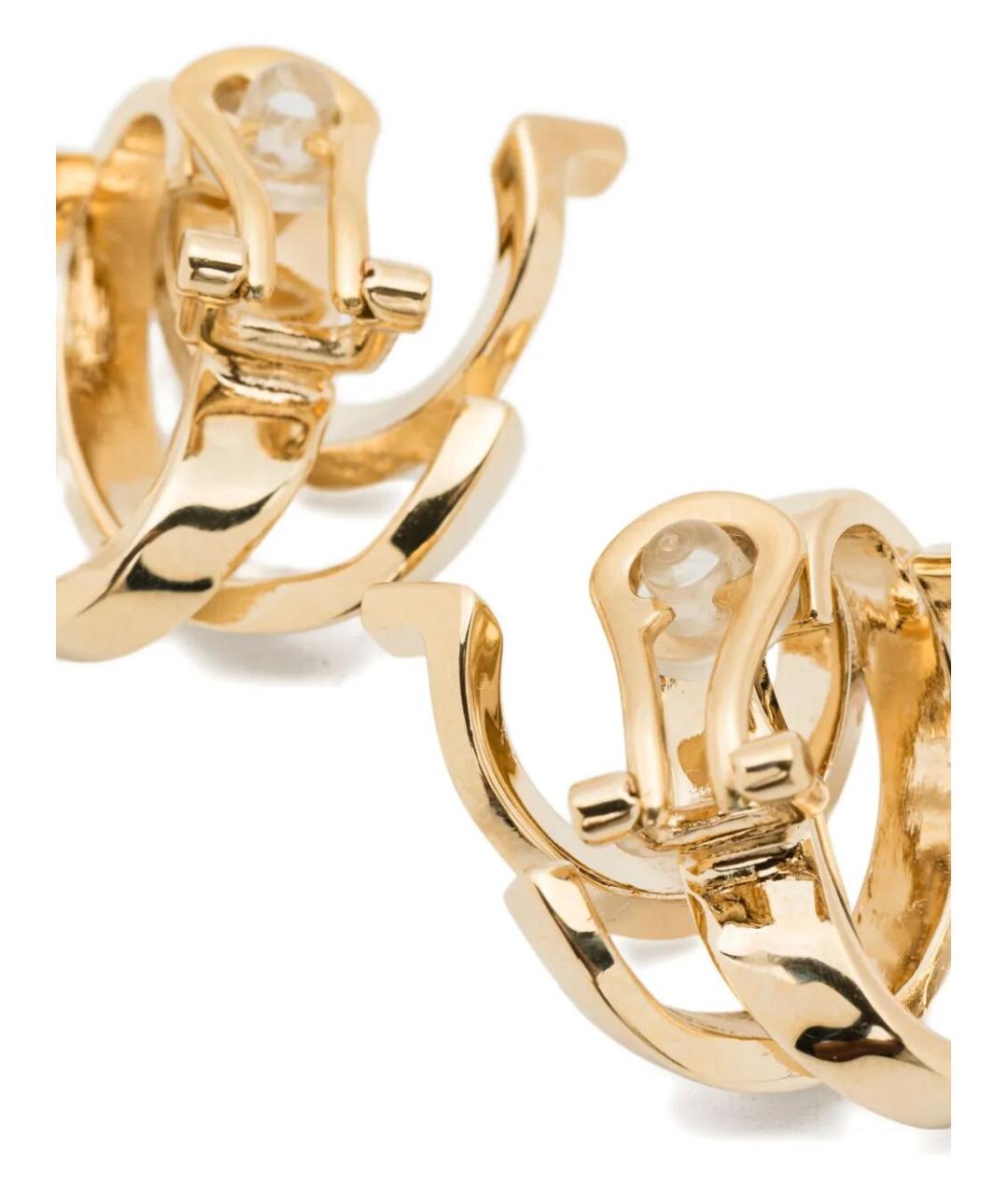 FERRAGAMO Золотые латунные серьги, фото 2