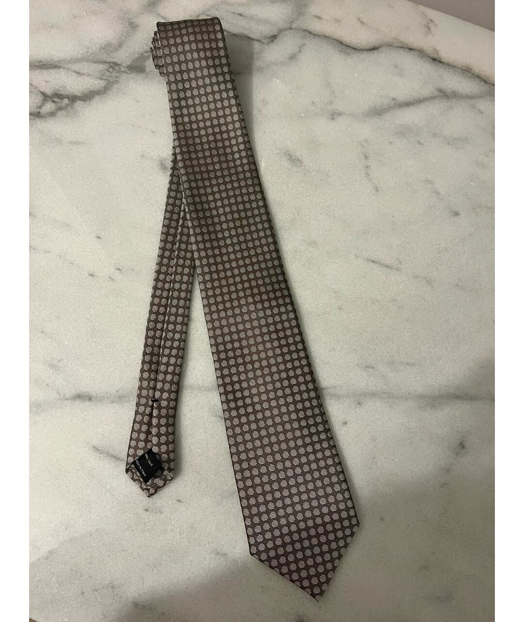 TOM FORD Коричневый шелковый галстук, фото 5