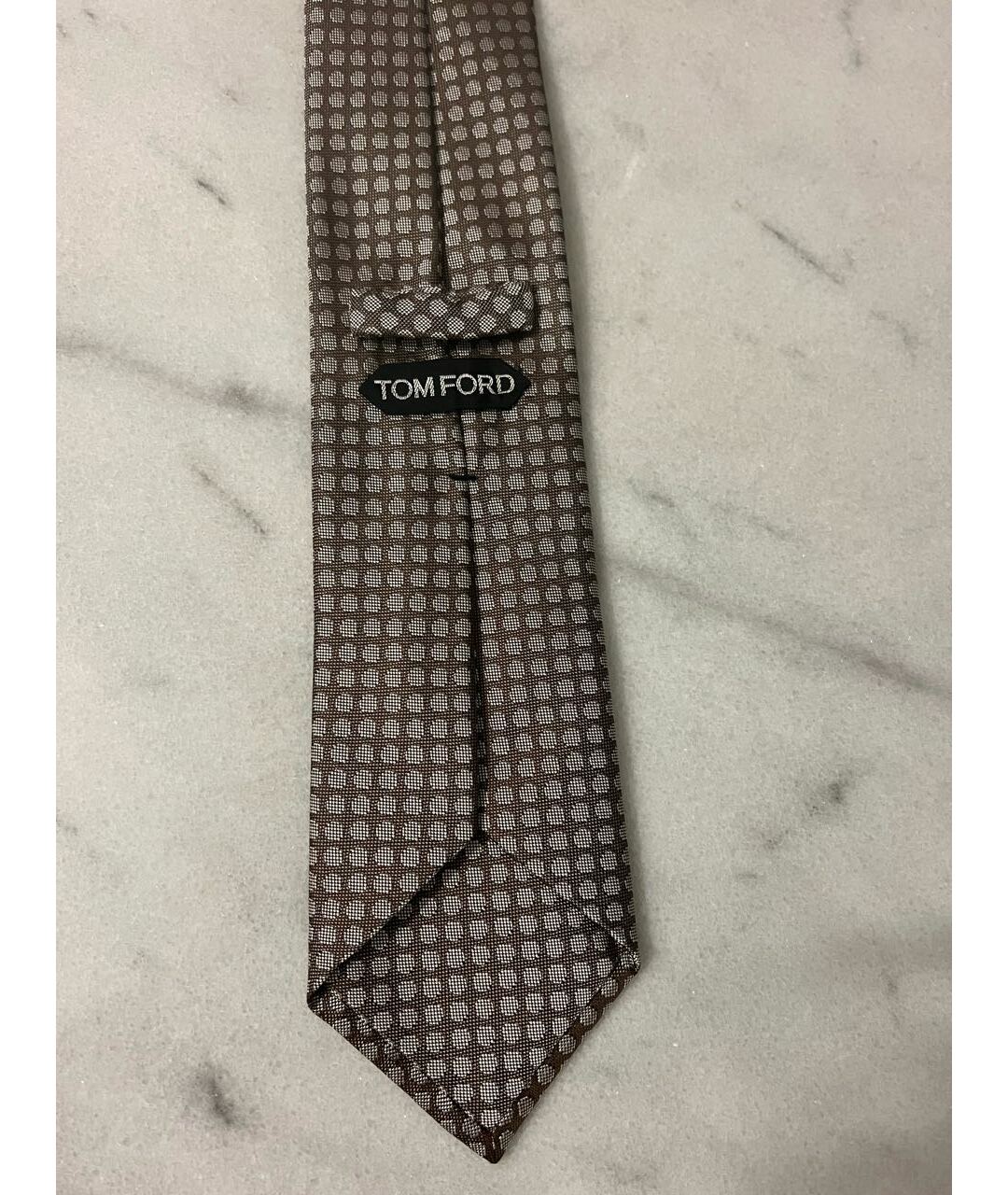 TOM FORD Коричневый шелковый галстук, фото 3