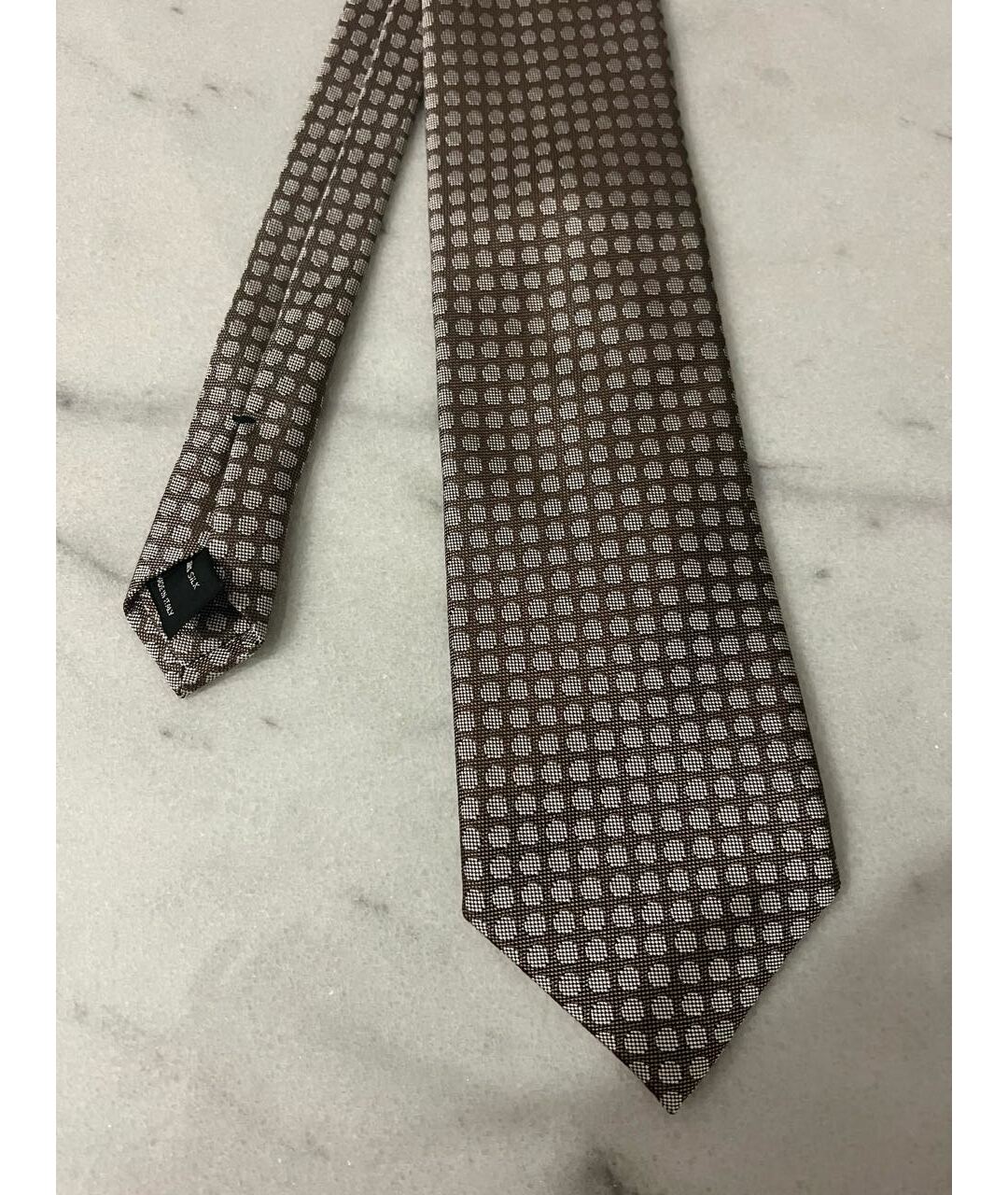 TOM FORD Коричневый шелковый галстук, фото 2