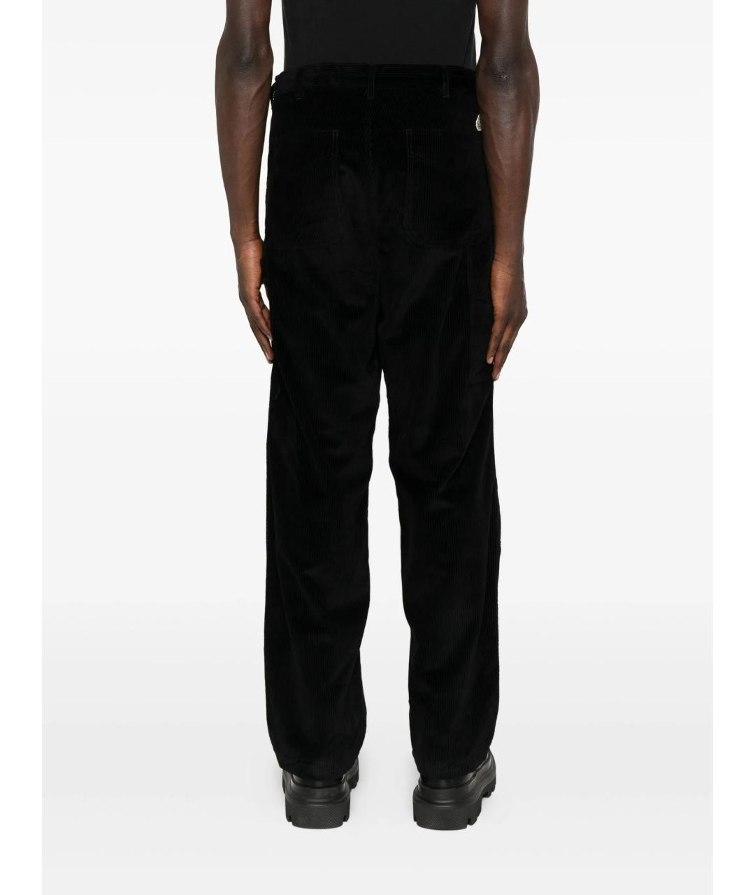MONCLER Черные хлопковые повседневные брюки, фото 4