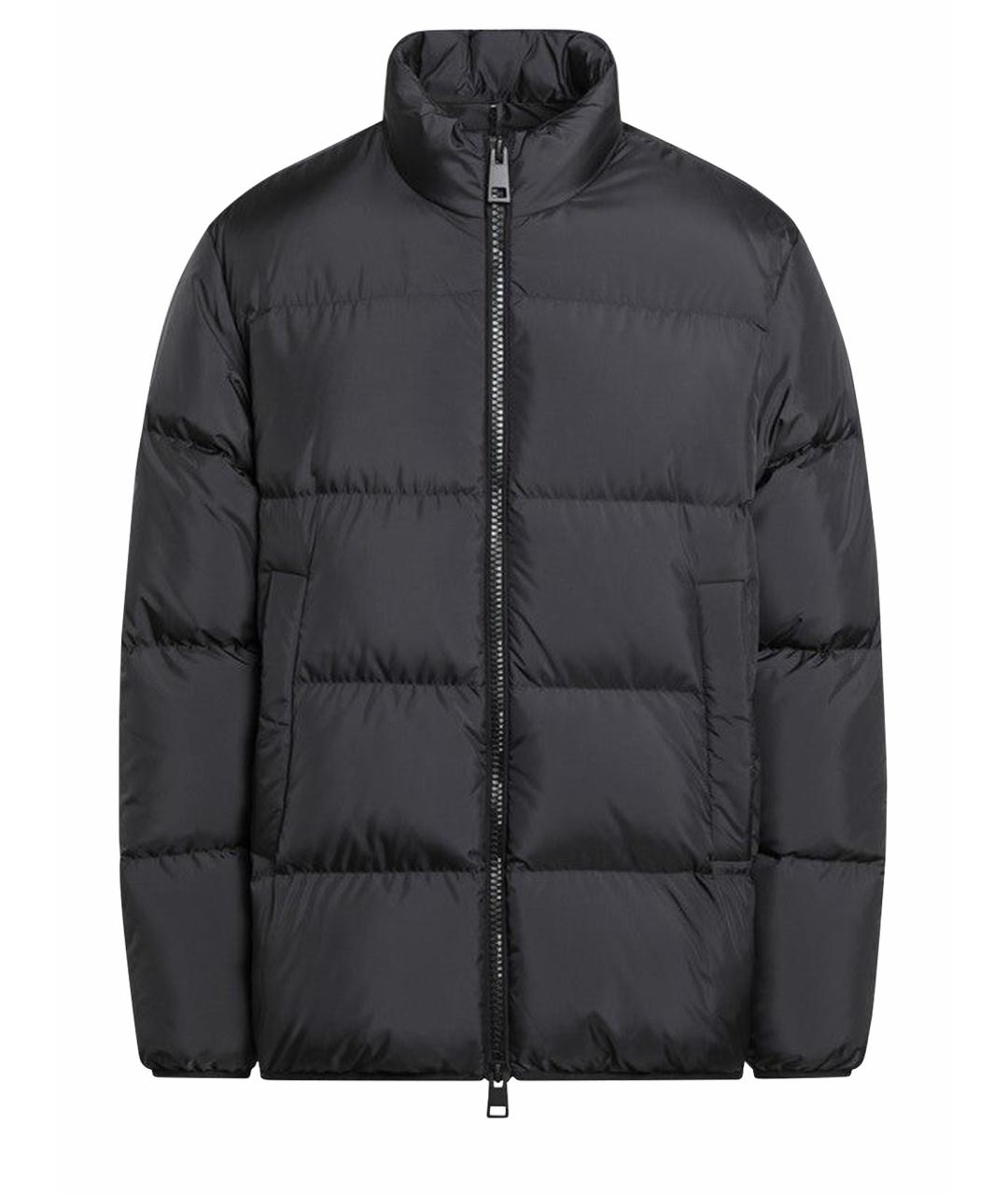 MONCLER Черный полиэстеровый пуховик, фото 1