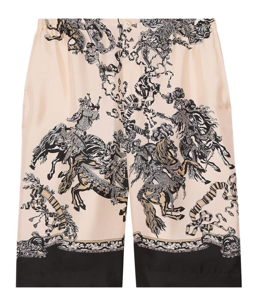GUCCI Бежевые шелковые шорты, фото 1