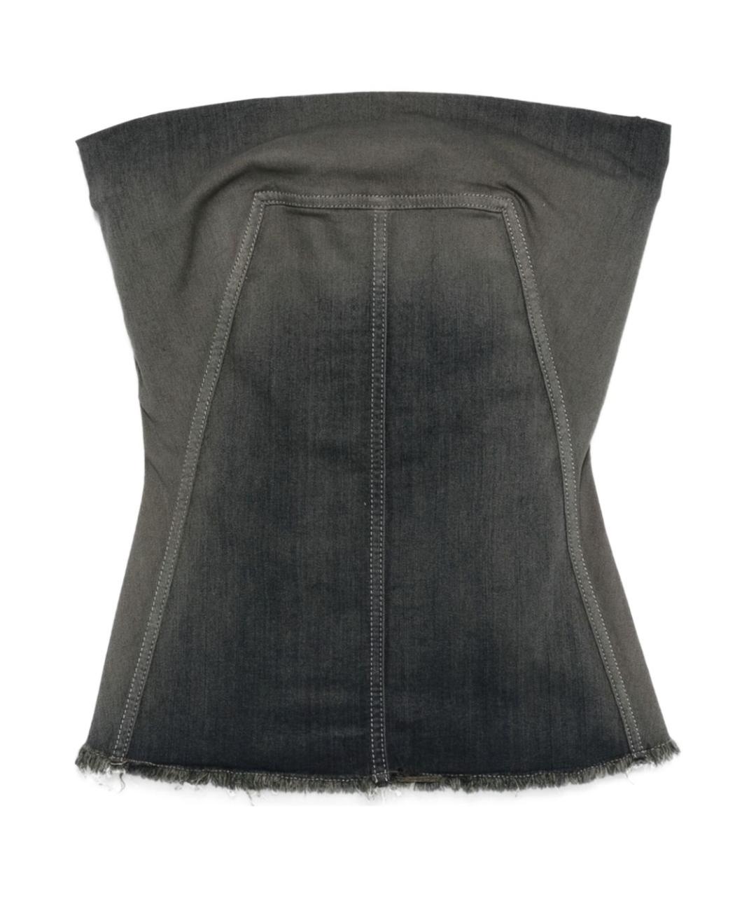 RICK OWENS Серая хлопковая майка, фото 1