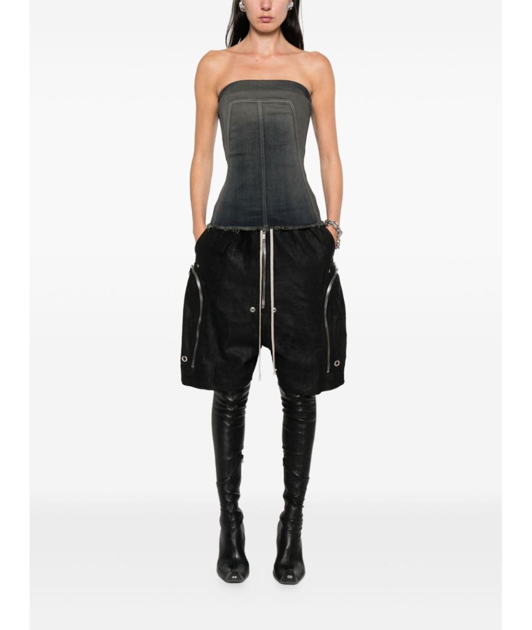 RICK OWENS Серая хлопковая майка, фото 2