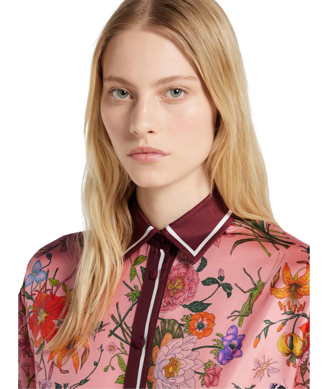 GUCCI Красное шелковое повседневное платье, фото 5