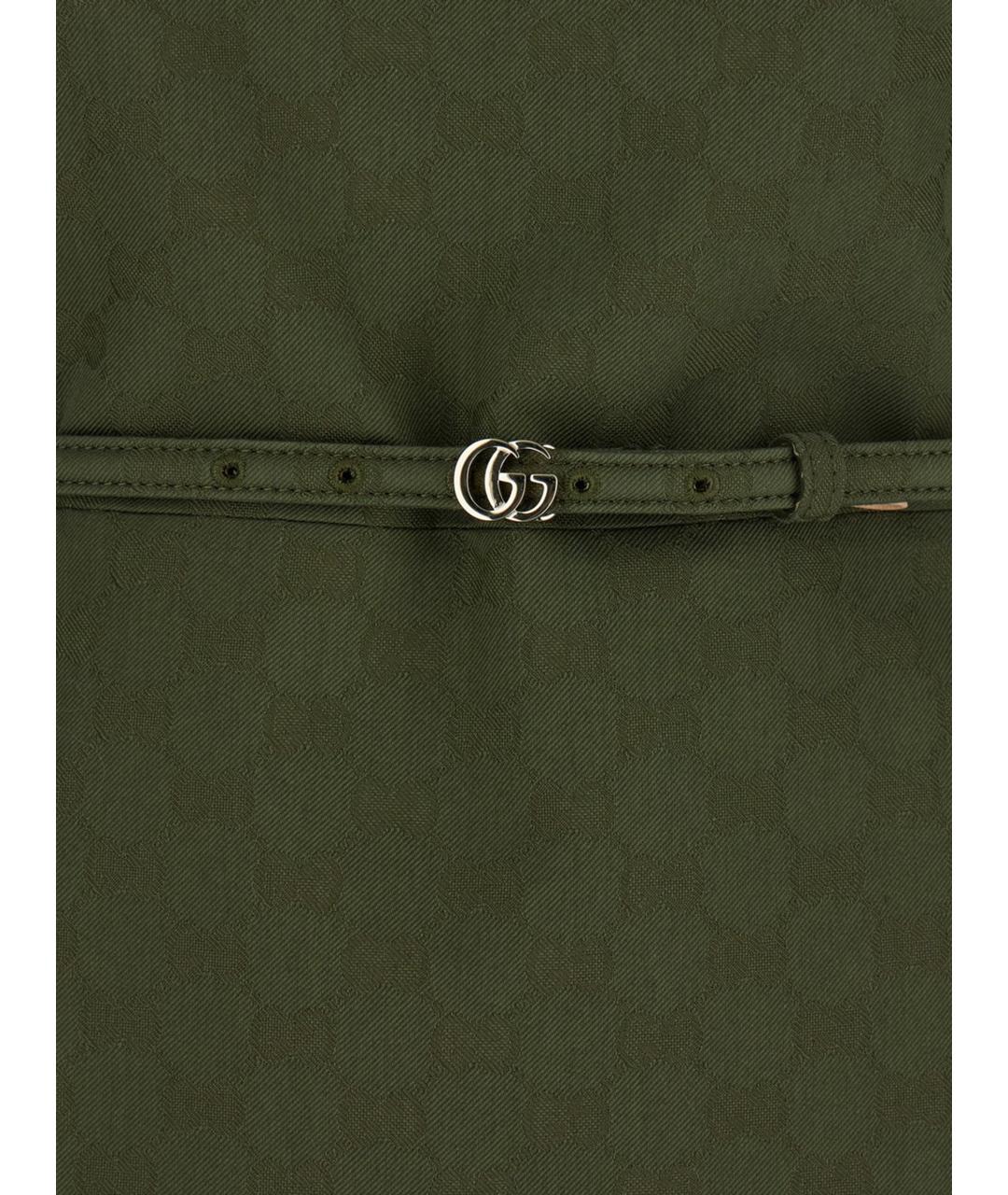 GUCCI Зеленые полиэстеровое повседневное платье, фото 3