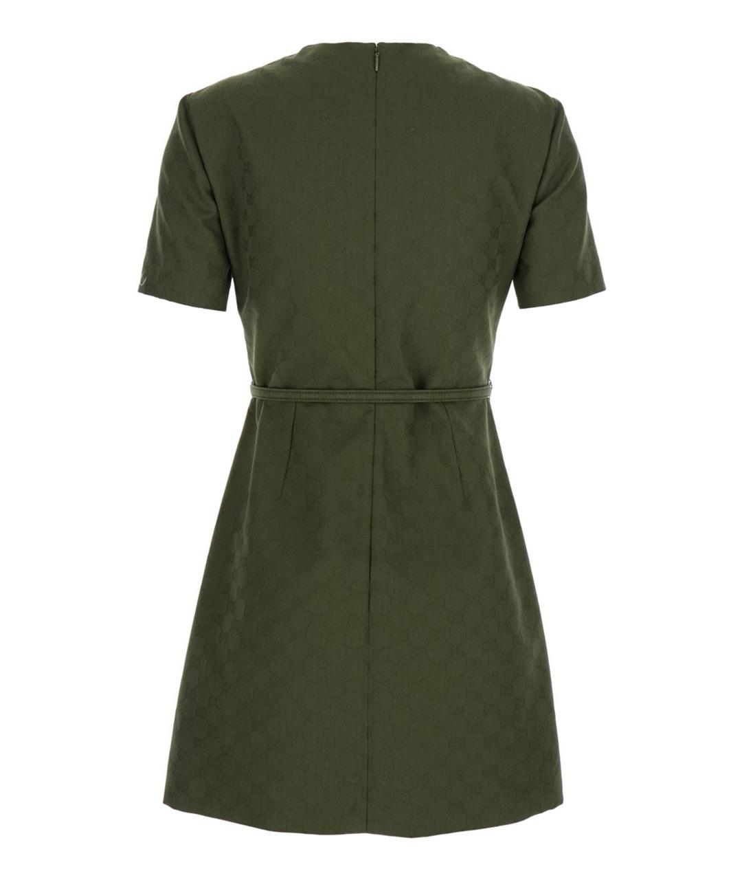 GUCCI Зеленые полиэстеровое повседневное платье, фото 2