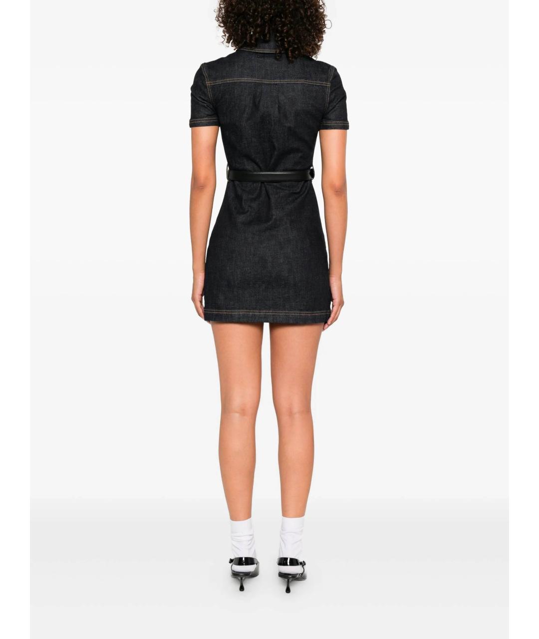 SELF-PORTRAIT Синее хлопковое повседневное платье, фото 4