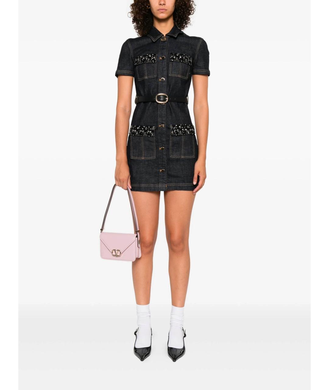 SELF-PORTRAIT Синее хлопковое повседневное платье, фото 2