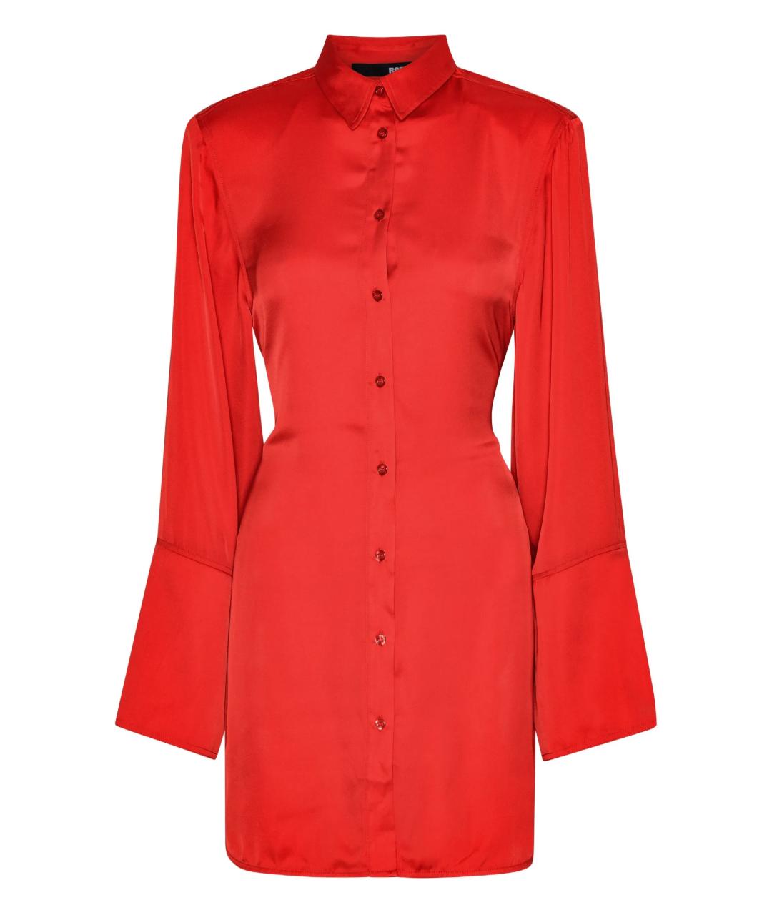 ROTATE Красное полиэстеровое повседневное платье, фото 1