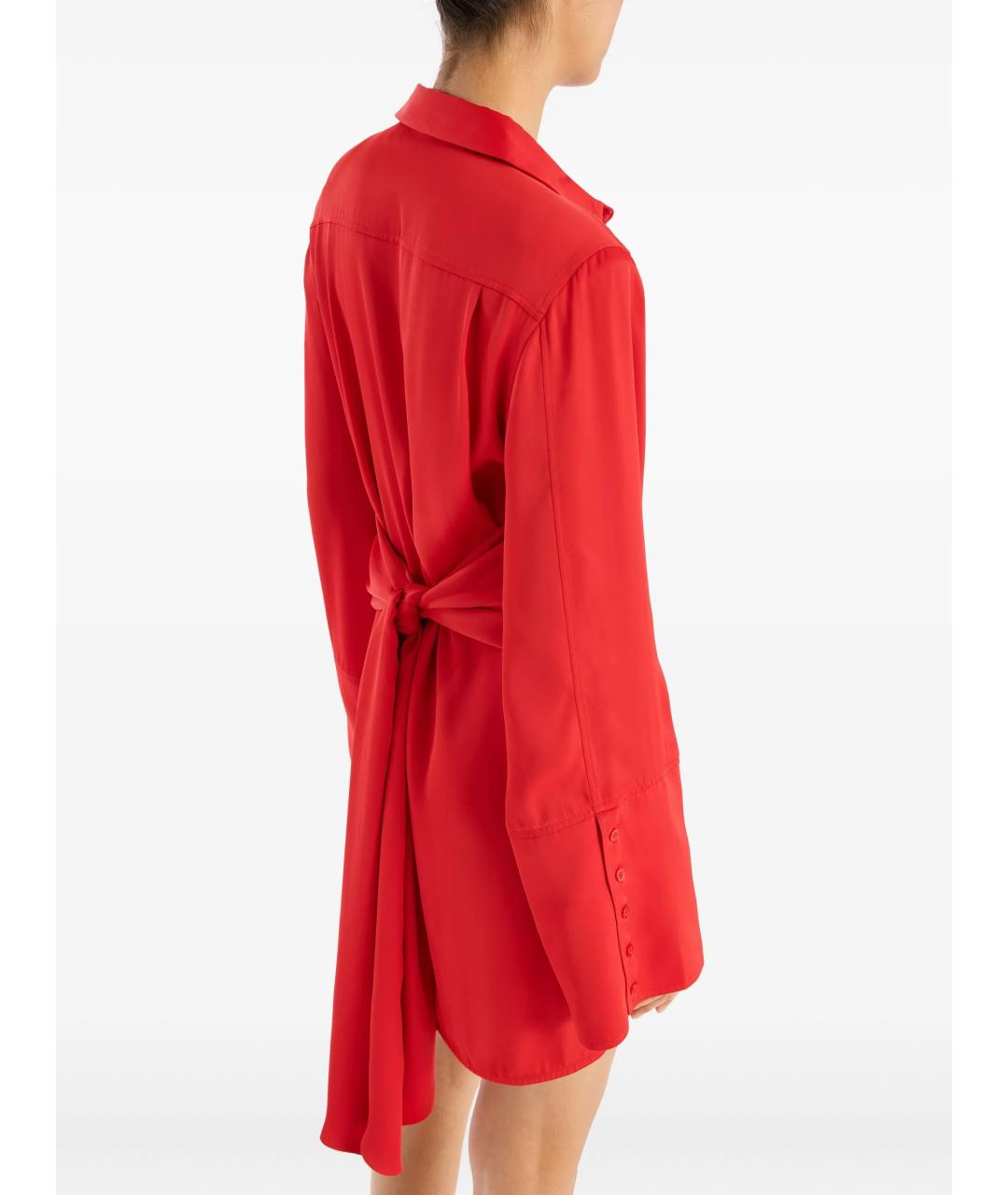 ROTATE Красное полиэстеровое повседневное платье, фото 4