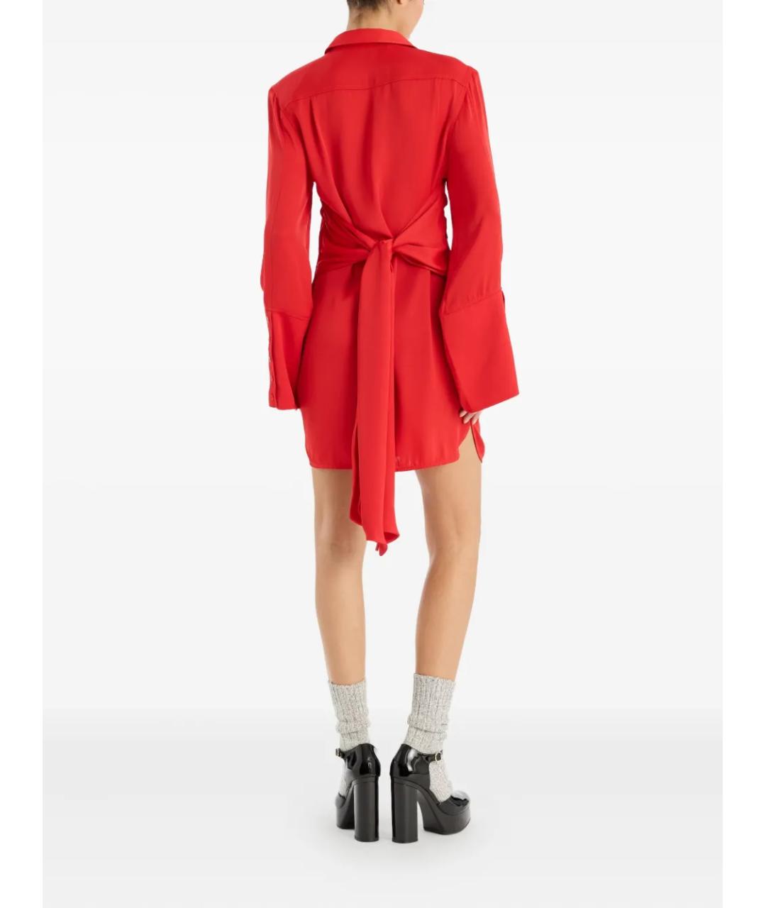 ROTATE Красное полиэстеровое повседневное платье, фото 3