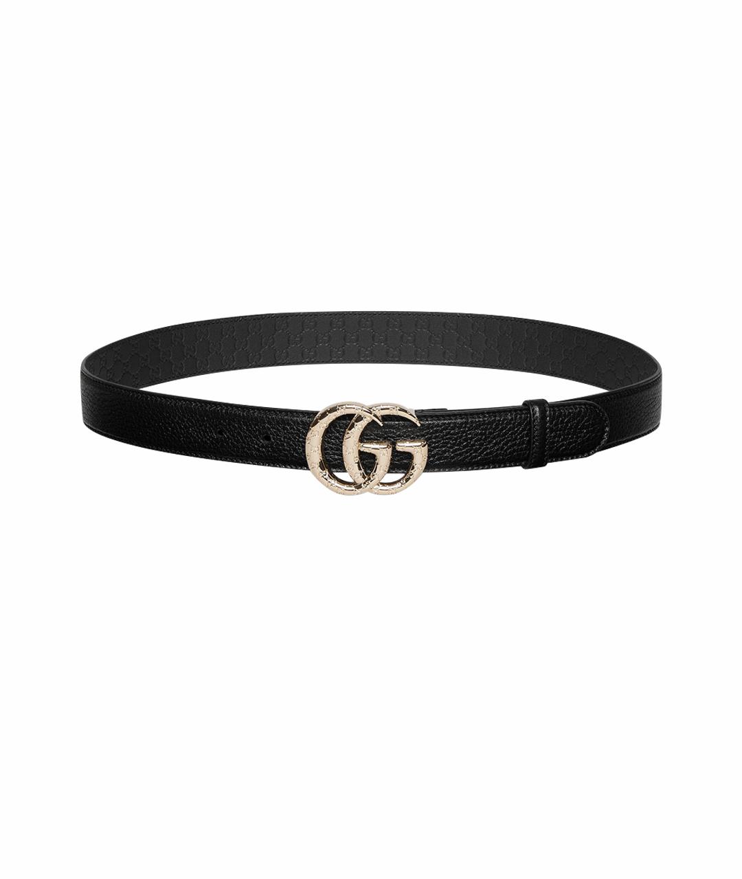 GUCCI Черный кожаный ремень, фото 1