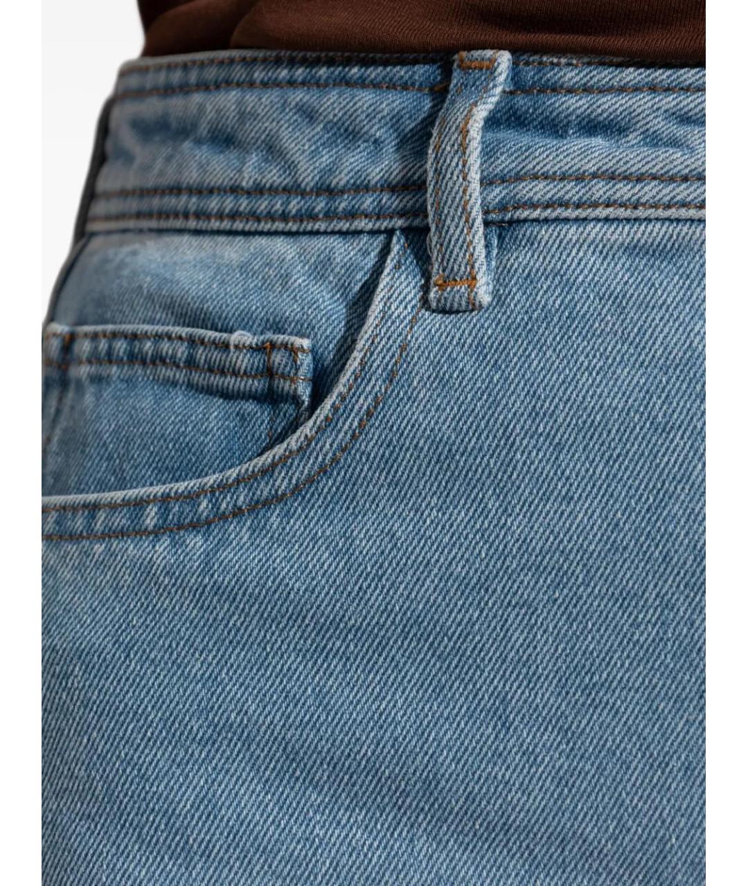 A.P.C. Синяя хлопковая юбка миди, фото 5