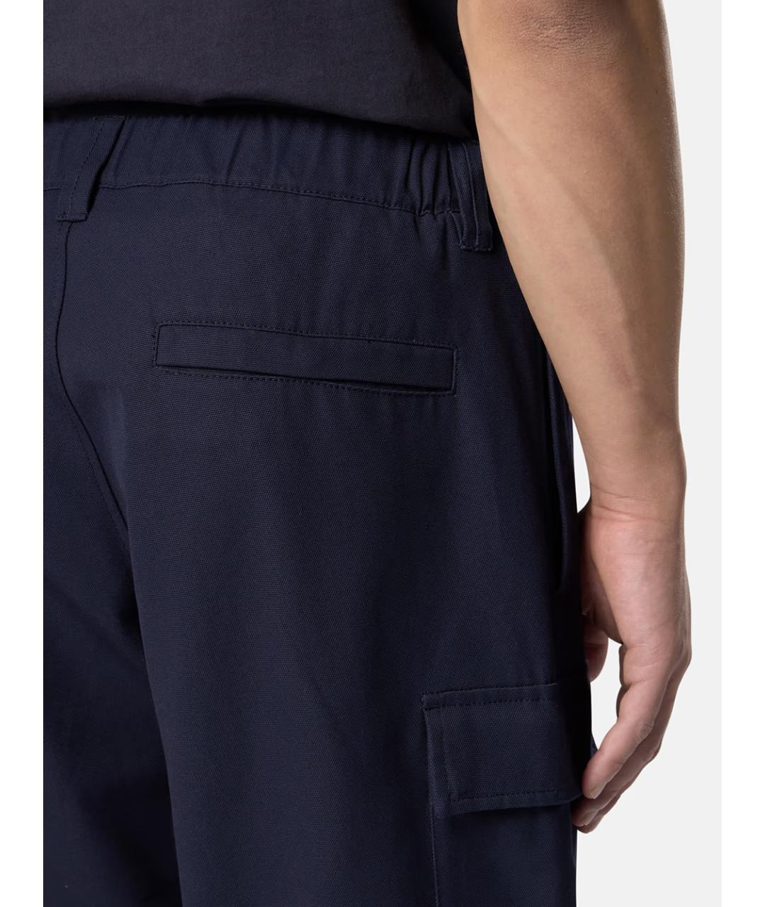 STONE ISLAND Темно-синие хлопковые повседневные брюки, фото 5