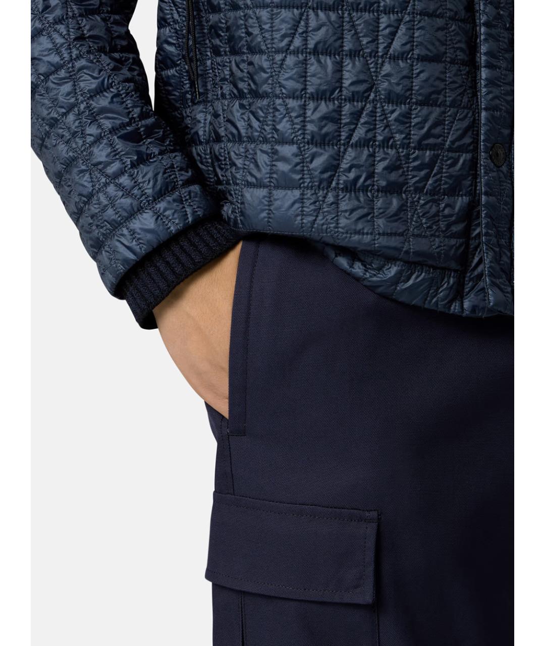 STONE ISLAND Темно-синие хлопковые повседневные брюки, фото 4