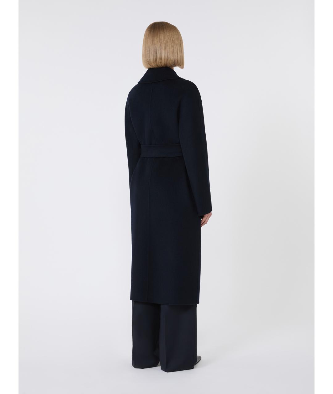 MAX MARA STUDIO Синее шерстяное пальто, фото 4