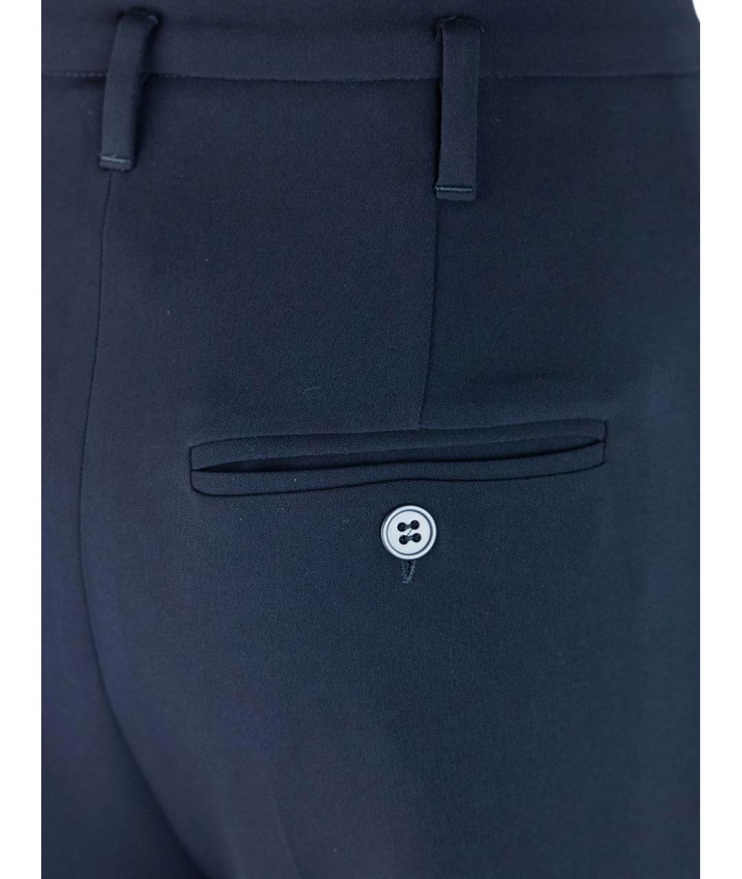 MAX MARA STUDIO Синие ацетатные брюки узкие, фото 3