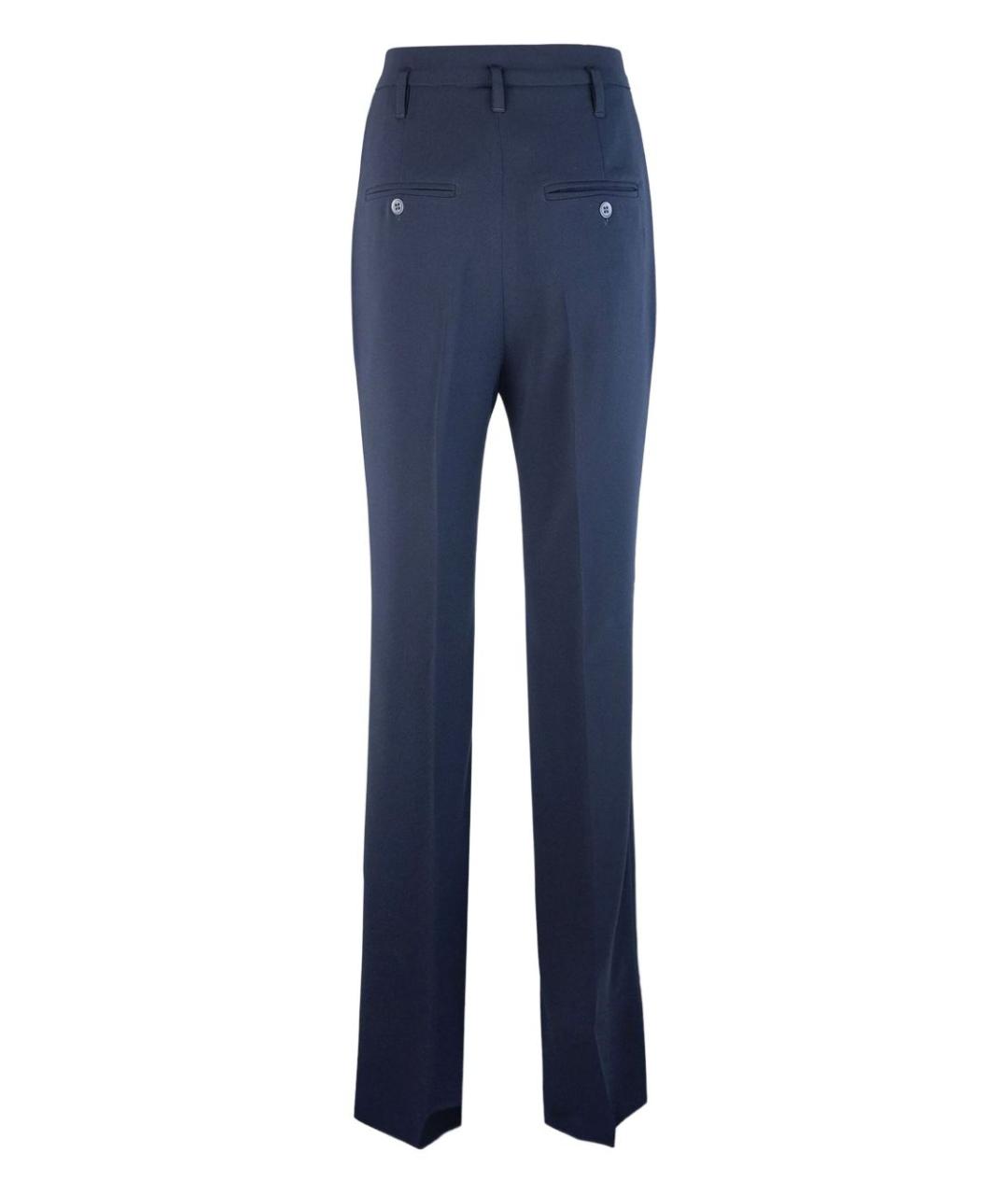 MAX MARA STUDIO Синие ацетатные брюки узкие, фото 2