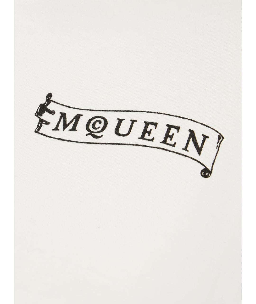 ALEXANDER MCQUEEN Белая хлопковая футболка, фото 3