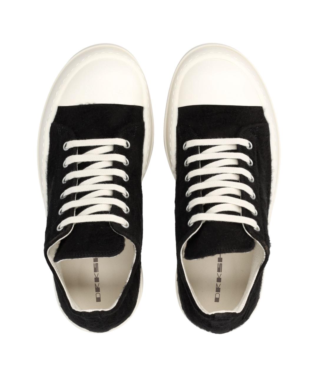RICK OWENS DRKSHDW Черные кожаные кеды, фото 2