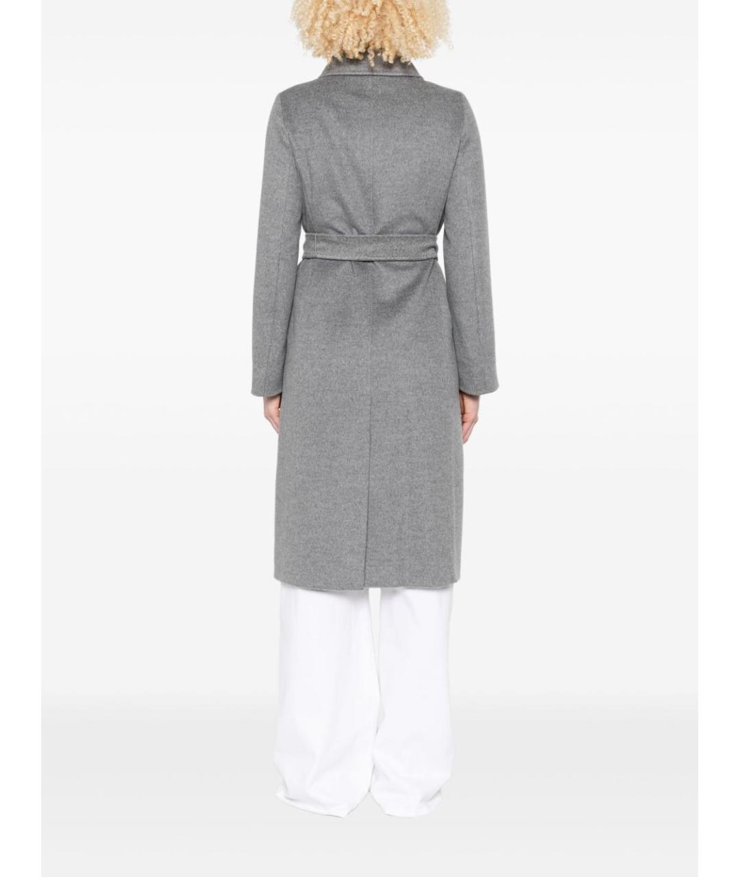 MAX MARA STUDIO Серое шерстяное пальто, фото 4