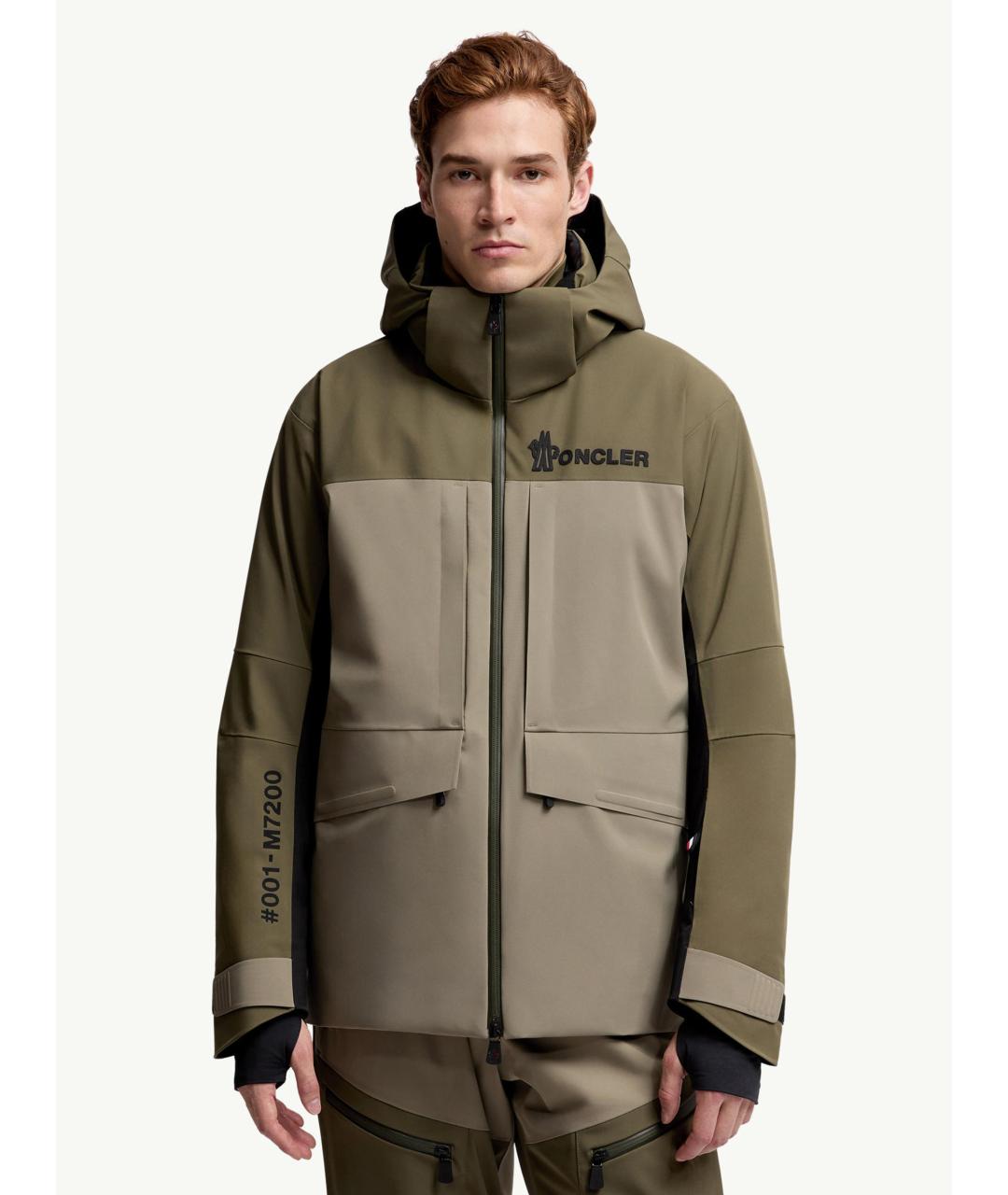 MONCLER Зеленая полиамидовая куртка, фото 3