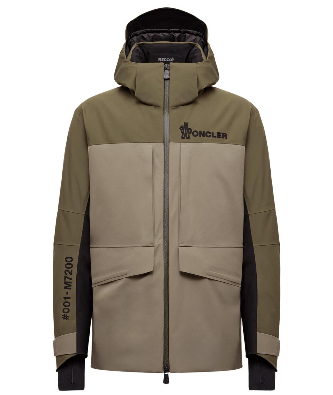 MONCLER Зеленая полиамидовая куртка, фото 1