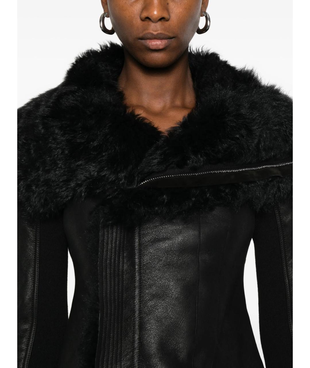 RICK OWENS Черная кожаная куртка, фото 5