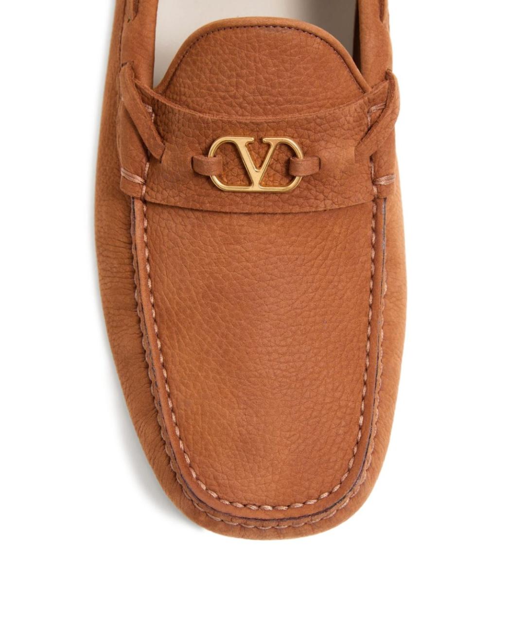VALENTINO Коричневые кожаные лоферы, фото 5